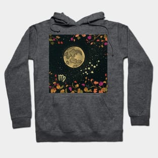 Virgo Zodiac Flower Moon Night Sky Hoodie